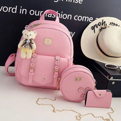 Women's Leather Backpack Female Children's Travel Backpack