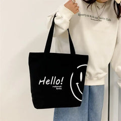Thickened Canvas Shoulder Bag for Female Students