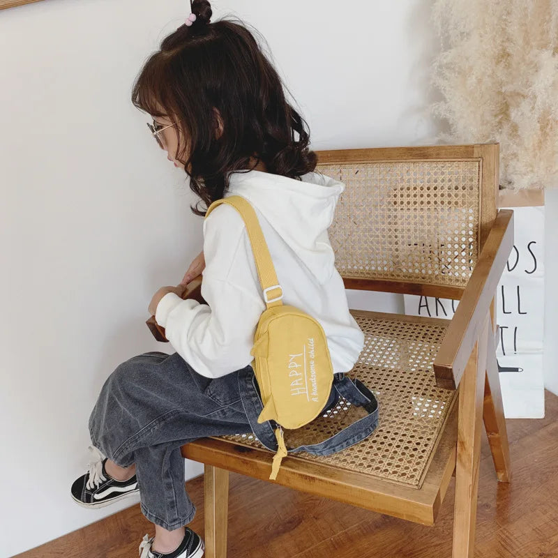 Kids' Embroidered Shoulder Bag Spring Waist Crossbody Bag