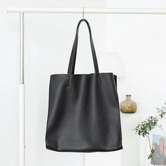 Litchi Pattern Tote Bag, Large Capacity Handbag, Single Shoulder Bag