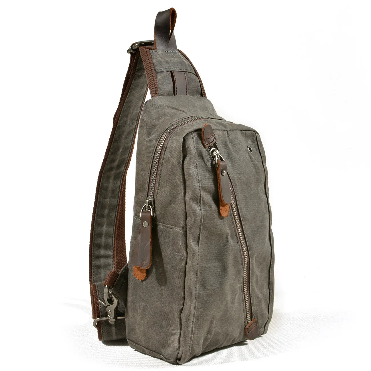 Men's Mini Canvas Chest Bag Dual Purpose Backpack