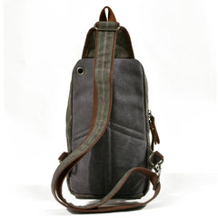 Men's Mini Canvas Chest Bag Dual Purpose Backpack