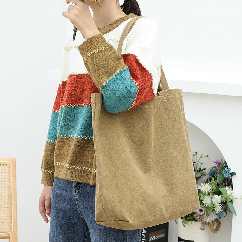Casual Retro Canvas Bag One-Shoulder Women's Handbag