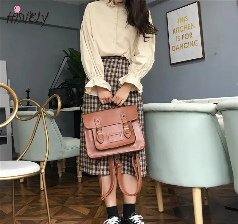Vintage Women's Backpack Multi-Functional Shoulder Bag School Tote