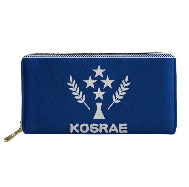 Kosrae Pohnpei Beach Tattoo Pattern Wallet Clutch Purse