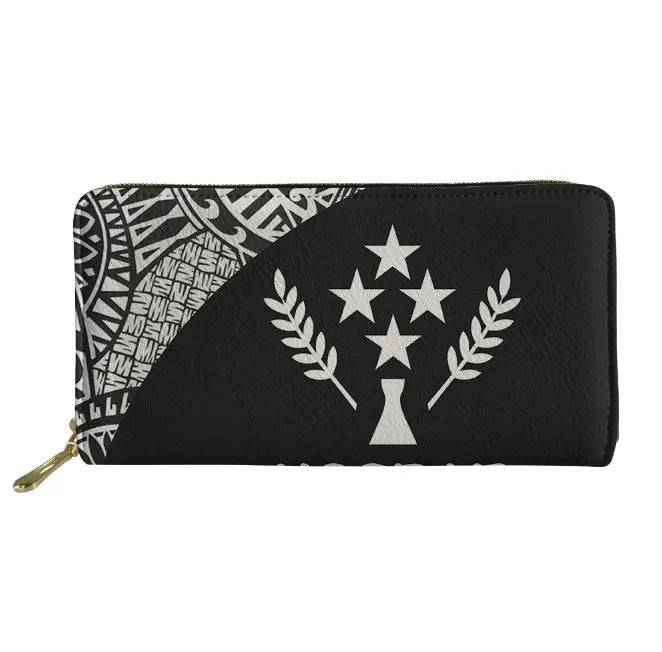 Kosrae Pohnpei Beach Tattoo Pattern Wallet Clutch Purse