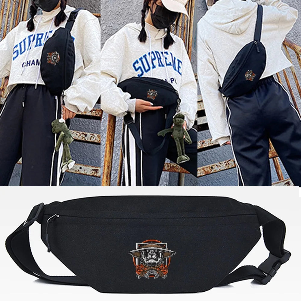 Kungfu Panda Print Waist Bag Chest Pack Street Style Belt Bags