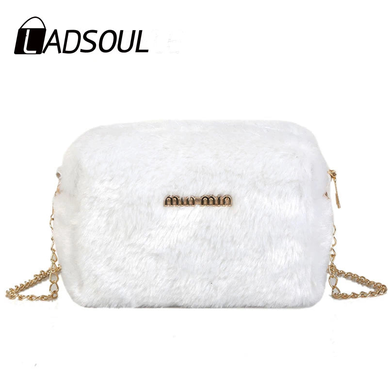 Wild Plush Chain Bag Winter Girl Crossbody Bag