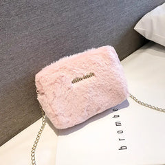 Wild Plush Chain Bag Winter Girl Crossbody Bag