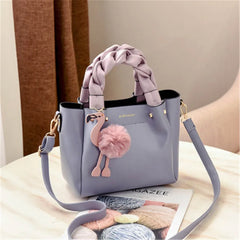 Women's Tote Bag Flamingo Tassel Leather Shoulder Bag