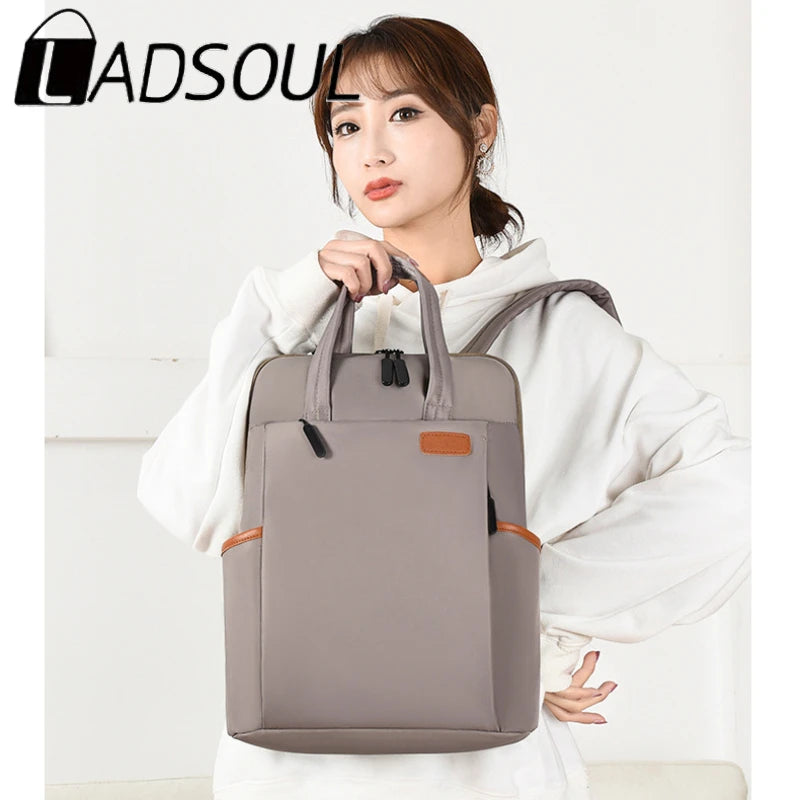 LADSOUL Waterproof Women Business Backpack Oxford Student School Backpacks