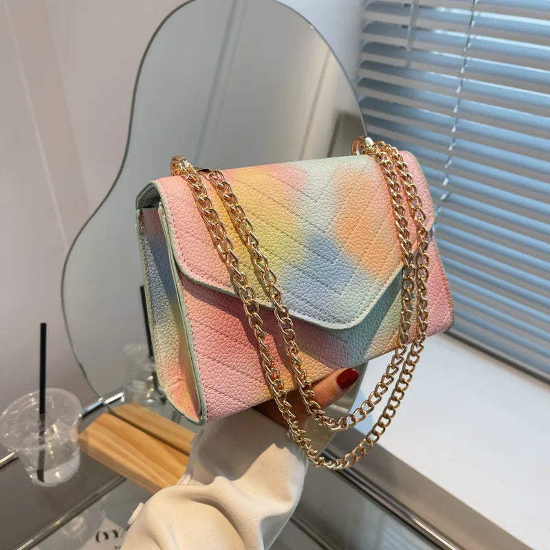 Gradient Chain Crossbody Bag Women One-shoulder Messenger Bag