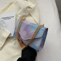 Gradient Chain Crossbody Bag Women One-shoulder Messenger Bag