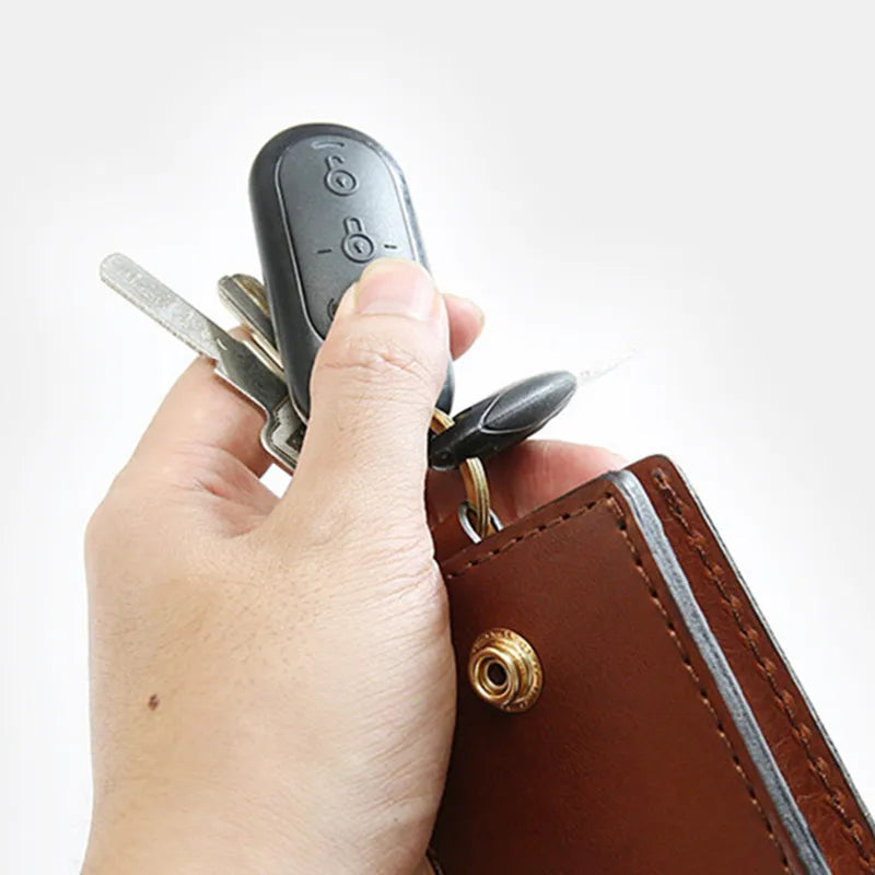 Leather Hasp Car Key Wallet Women Key Holder Case