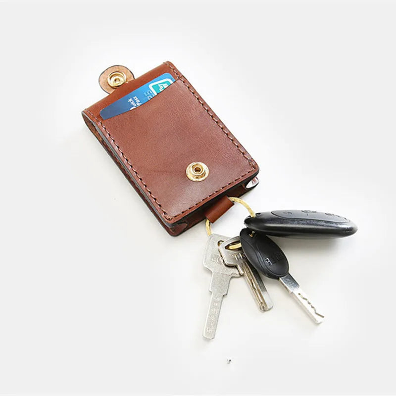 Leather Hasp Car Key Wallet Women Key Holder Case