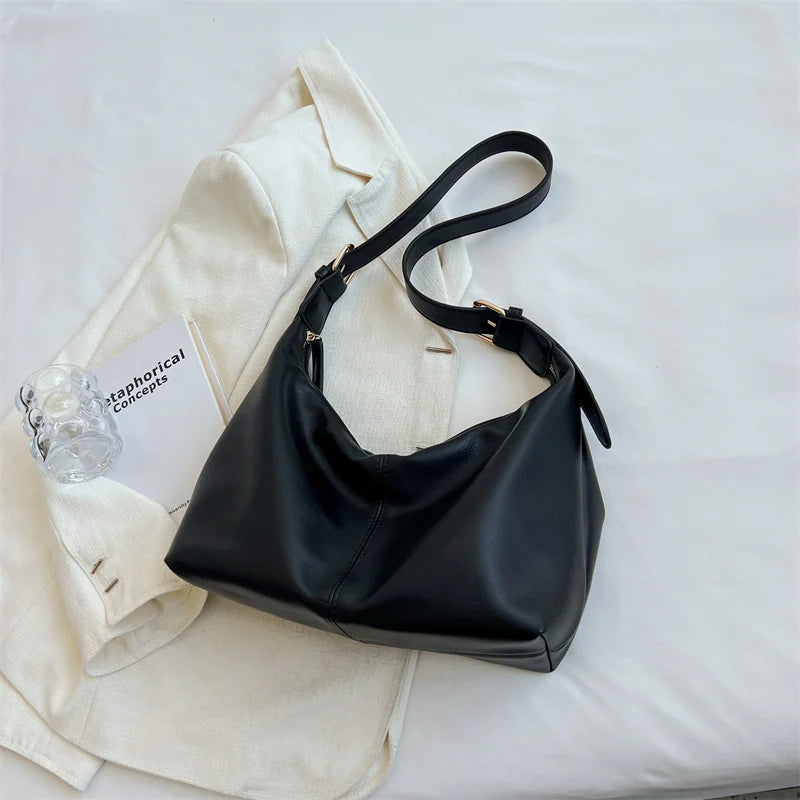 Vintage Crossbody Bag Soft Leather Lady Hobo Purse Handbag