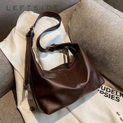 Vintage Crossbody Bag Soft Leather Lady Hobo Purse Handbag