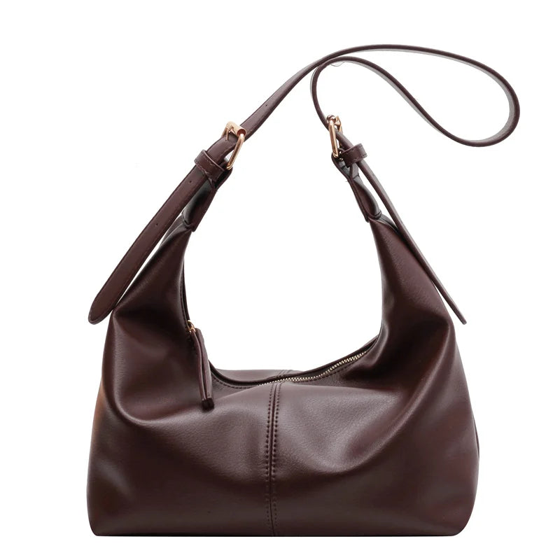 Vintage Crossbody Bag Soft Leather Lady Hobo Purse Handbag