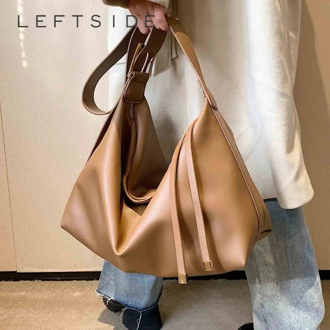 LEFTSIDE Crossbody Bags for Women - Soft Hobo Handbags