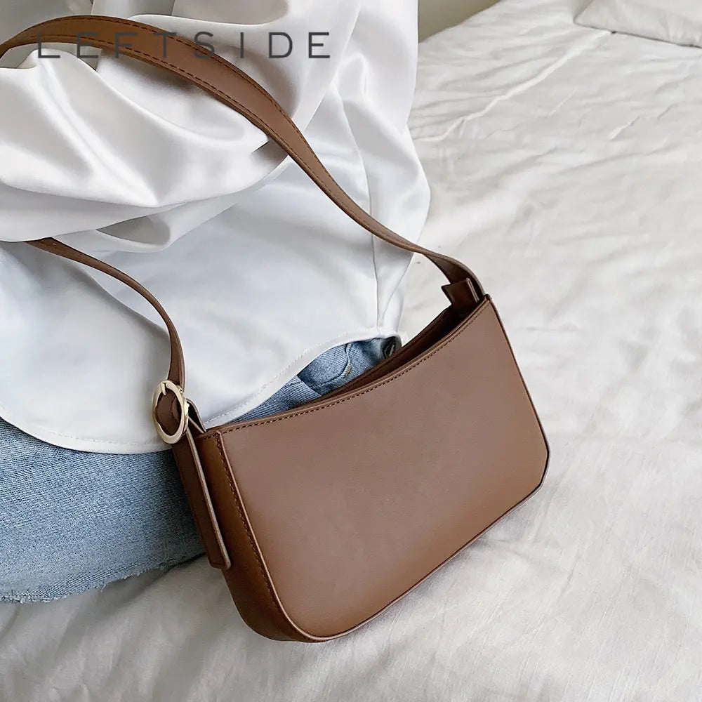 Small PU Leather Shoulder Bag Women Travel Tote