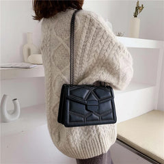 Rivet Chain Shoulder Crossbody Bag Women PU Evening Clutch Small Handbags