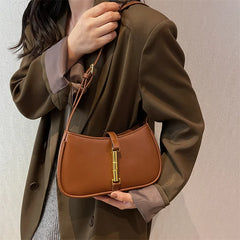 LEFTSIDE Shoulder Side Bags for Women Solid PU Leather Handbags