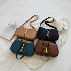 LEFTSIDE Shoulder Side Bags for Women Solid PU Leather Handbags