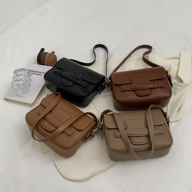 Small PU Leather Flap Bags for Women Winter Shoulder Bag