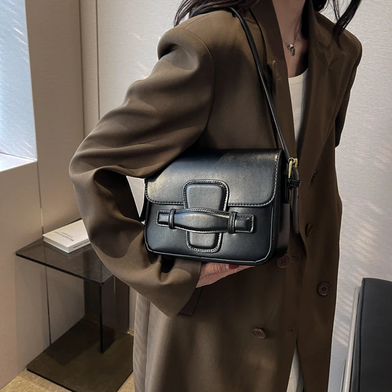 Small PU Leather Flap Bags for Women Winter Shoulder Bag