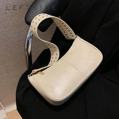 Small PU Leather Shoulder Bags for Women Hit Retro Handbags and Purses