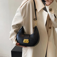 Vintage Stone Pattern Shoulder Side Bag for Women