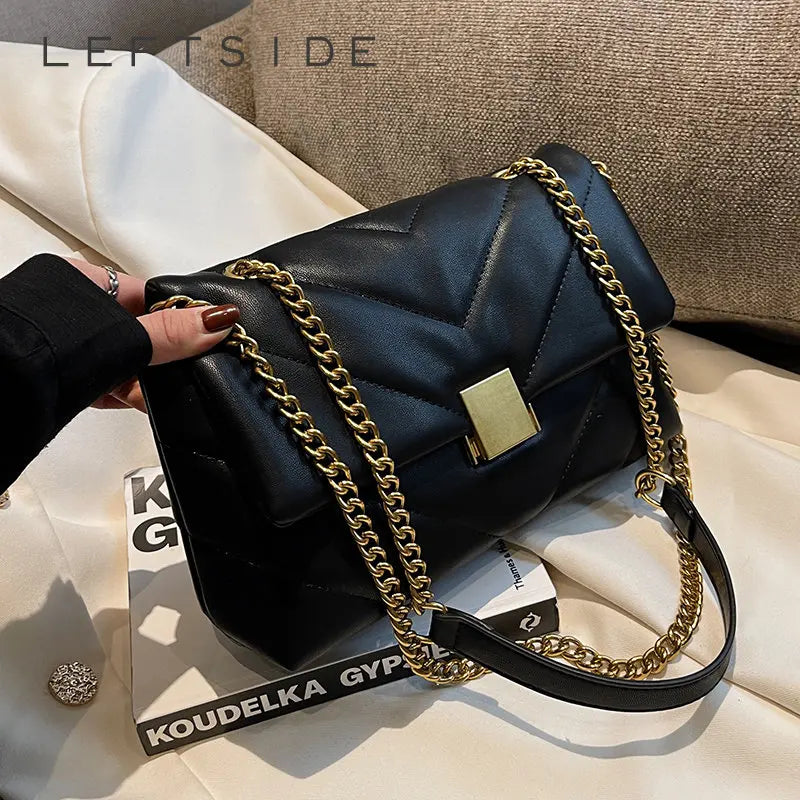 LEFTSIDE Crossbody Bags for Women Chain Shoulder Handbags Small