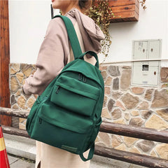 Waterproof Nylon Backpack for Women Pocket Travel Backpacks Female
