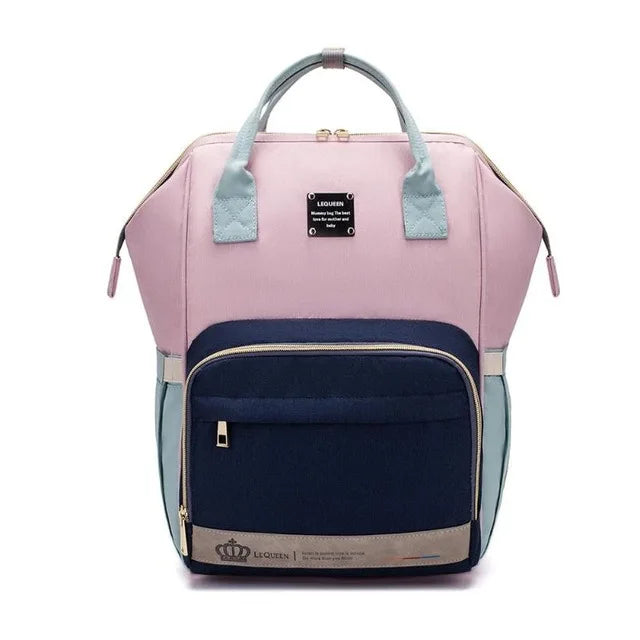 LEQUEEN Colorful Mummy Diaper Bag Baby Feeder Bag