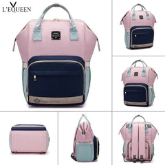 LEQUEEN Colorful Mummy Diaper Bag Baby Feeder Bag