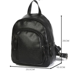 PU Leather Women Backpack Female Backpacks Small Zipper Bags