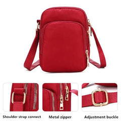 Women Crossbody Zipper Shoulder Bag Multifunction Handbag