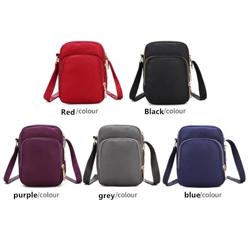 Women Crossbody Zipper Shoulder Bag Multifunction Handbag