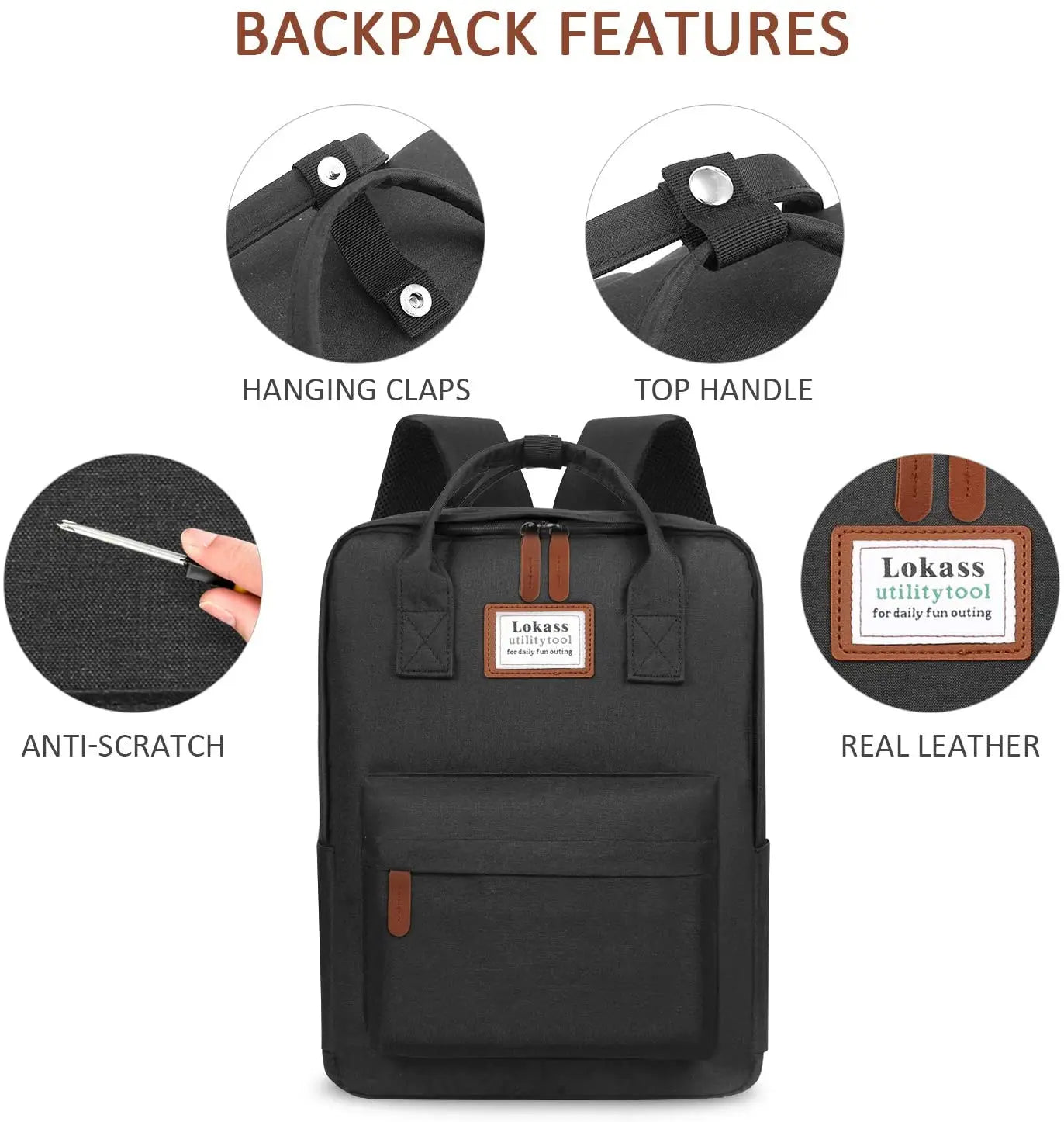 School Bags 15.6 Inch Laptop Backpack 18L Shoulder Bagpack Travel Men's Backpack