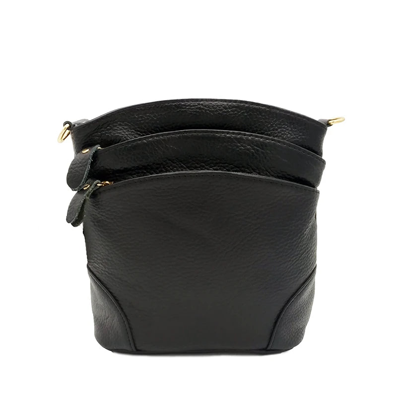 Cow Leather Shoulder Bag Flap for Women Mummy Casual Messenger