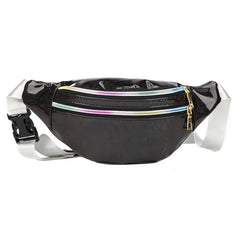 Women Holographic Waist Bag - Geometric Fanny Pack