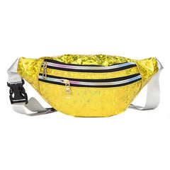 Women Holographic Waist Bag - Geometric Fanny Pack