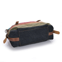 Ladies Rainbow Purse Pouch Canvas Bag Women Handbag Patchwork Casual Shoulder Ba