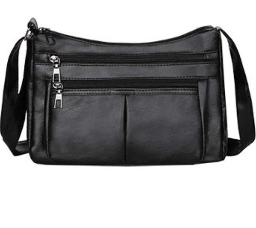 Soft Leather Multi-layer Crossbody Bag for Women