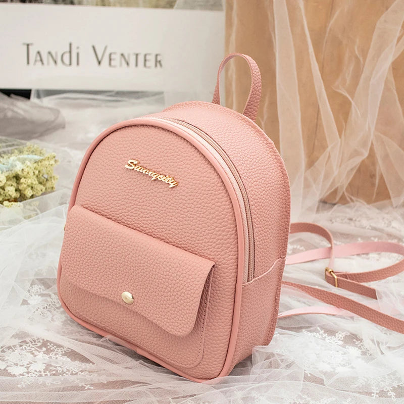 Women Mini Backpack Shoulder Bag Small Mochilas Multi-Function Phone Pouch