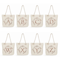 Feather Wreath Tote Bag Eco Shopping Shoulder Handbag Flower Women