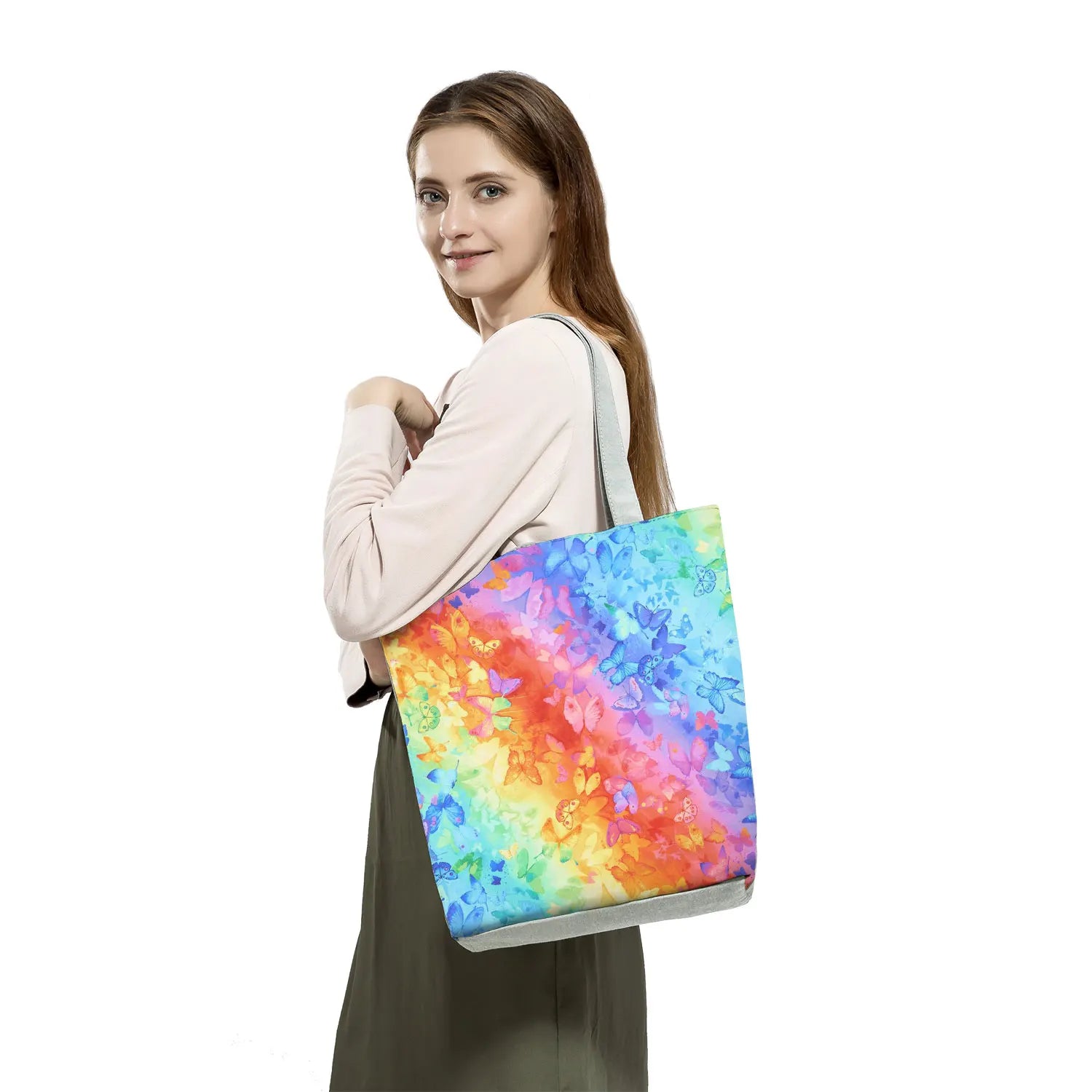 Bright Printed Shopping Tote Bag for Women