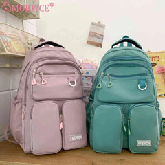 Waterproof Nylon Bookbag for Teenage Girls Boys
