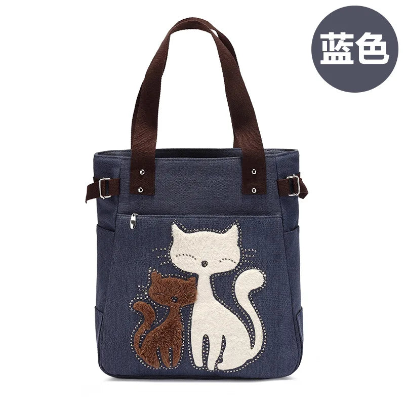 Canvas Tote Bags Ladies Shoulder Bags Work Shopping Handbags