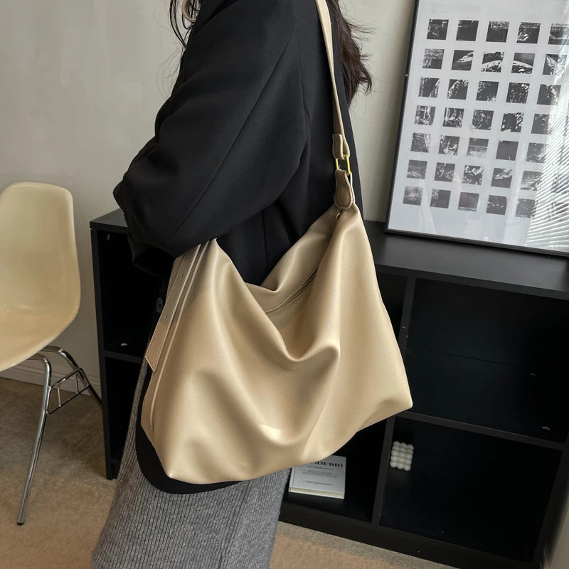 Women's Casual Shoulder Bag Soft Leather Crossbody Tote Handbag